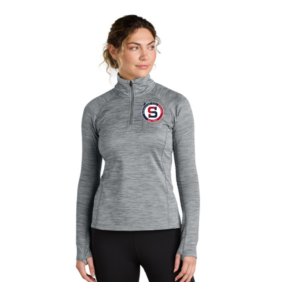 Outdoor Research Women's Tech Grid 1_4-Zip Fleece - Grey Heather.png