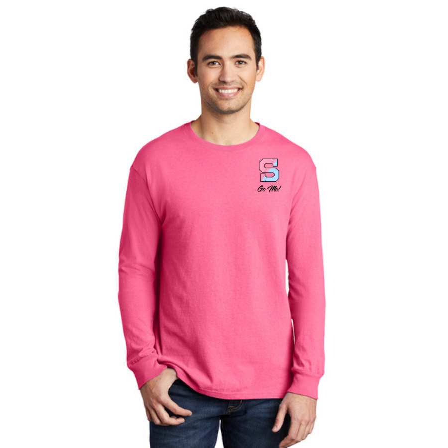 Educating For A Cure Long Sleeve Tee - Neon Pink