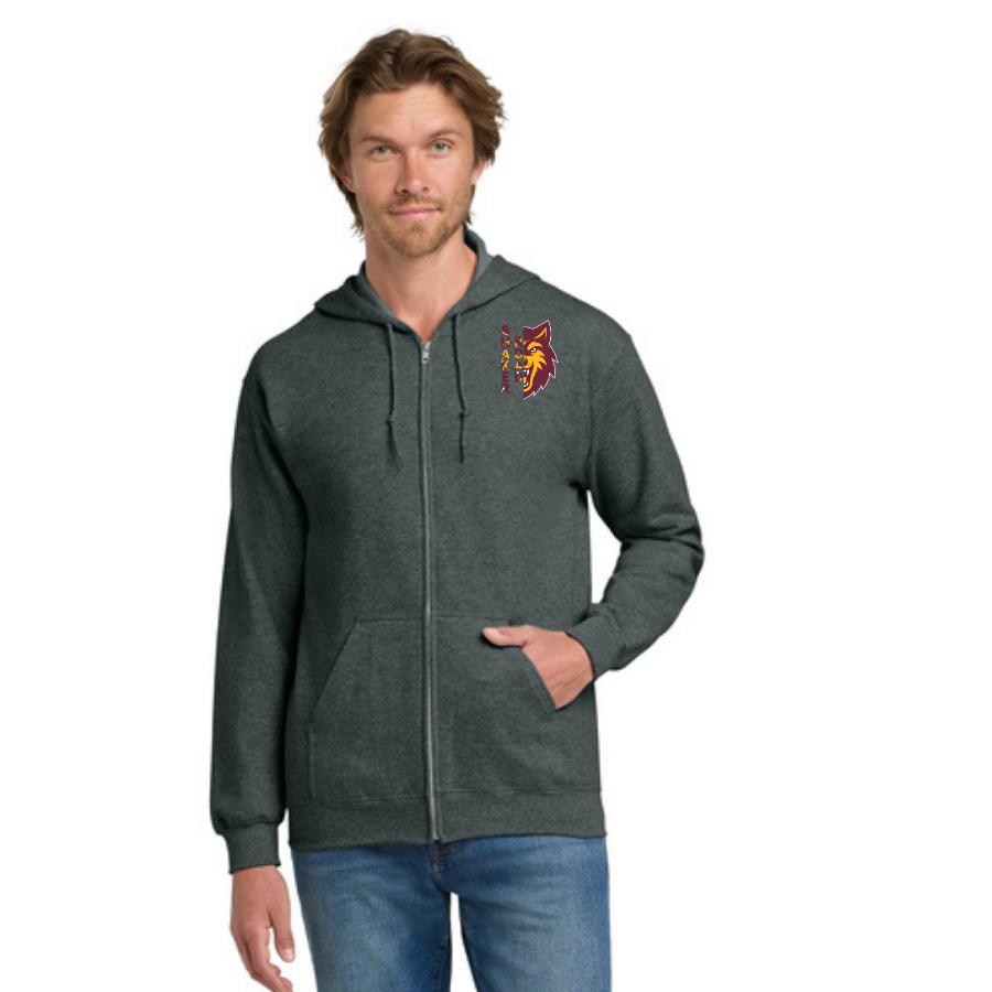 Heavy Blend Full-Zip Hooded Sweatshirt - Dark Heather Grey - Wolf.png