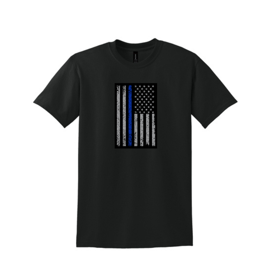 Black Short Sleeve Tee - Police - Vertical.png