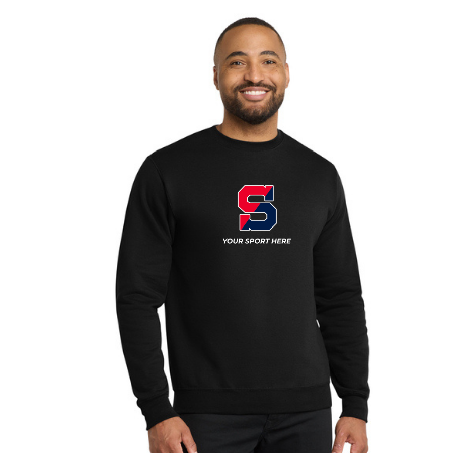 Port & Co™ Core Fleece Crewneck Sweatshirt -black.png