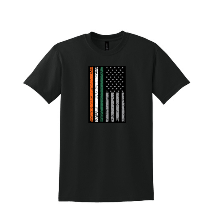 Black Short Sleeve Tee - Irish Flag - Horizontal (2).png