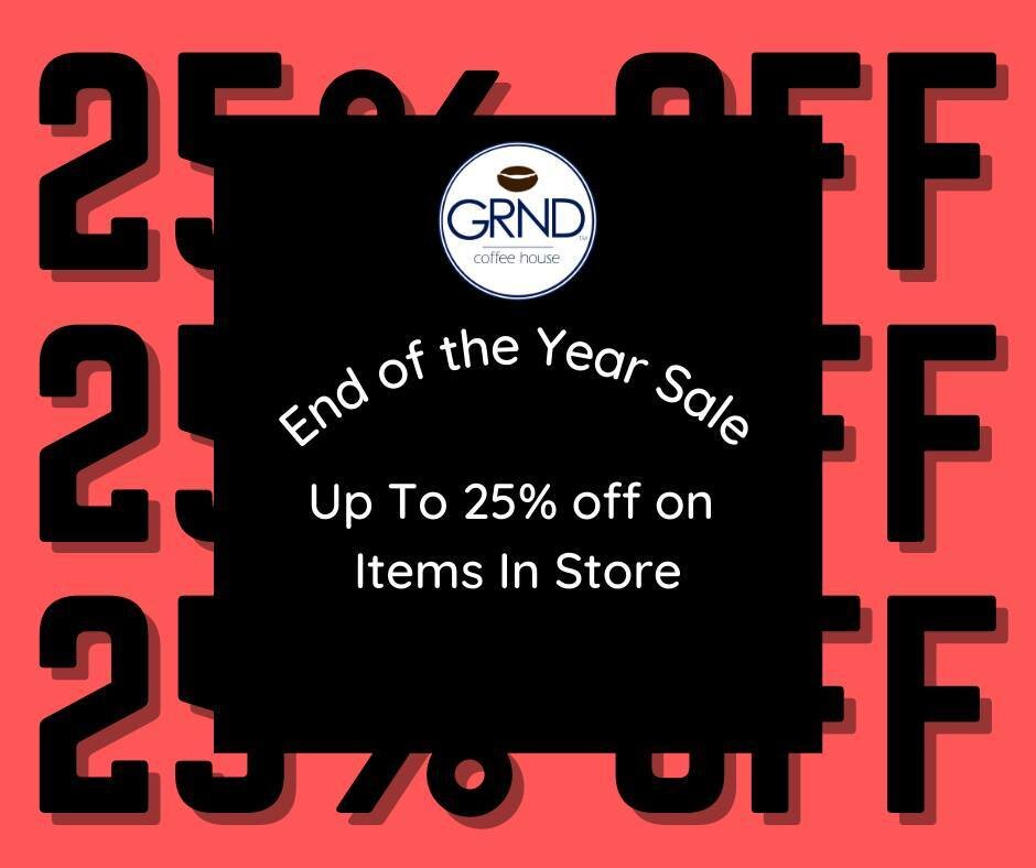 END OF THE YEAR SALE!!

EVERYTHING IN STORE AND ONLINE 25% OFF!!

#sale #grnd #coffee #newyears #2023 #shop #oakparkartsdistrict #harrisonstreetartsdistrict