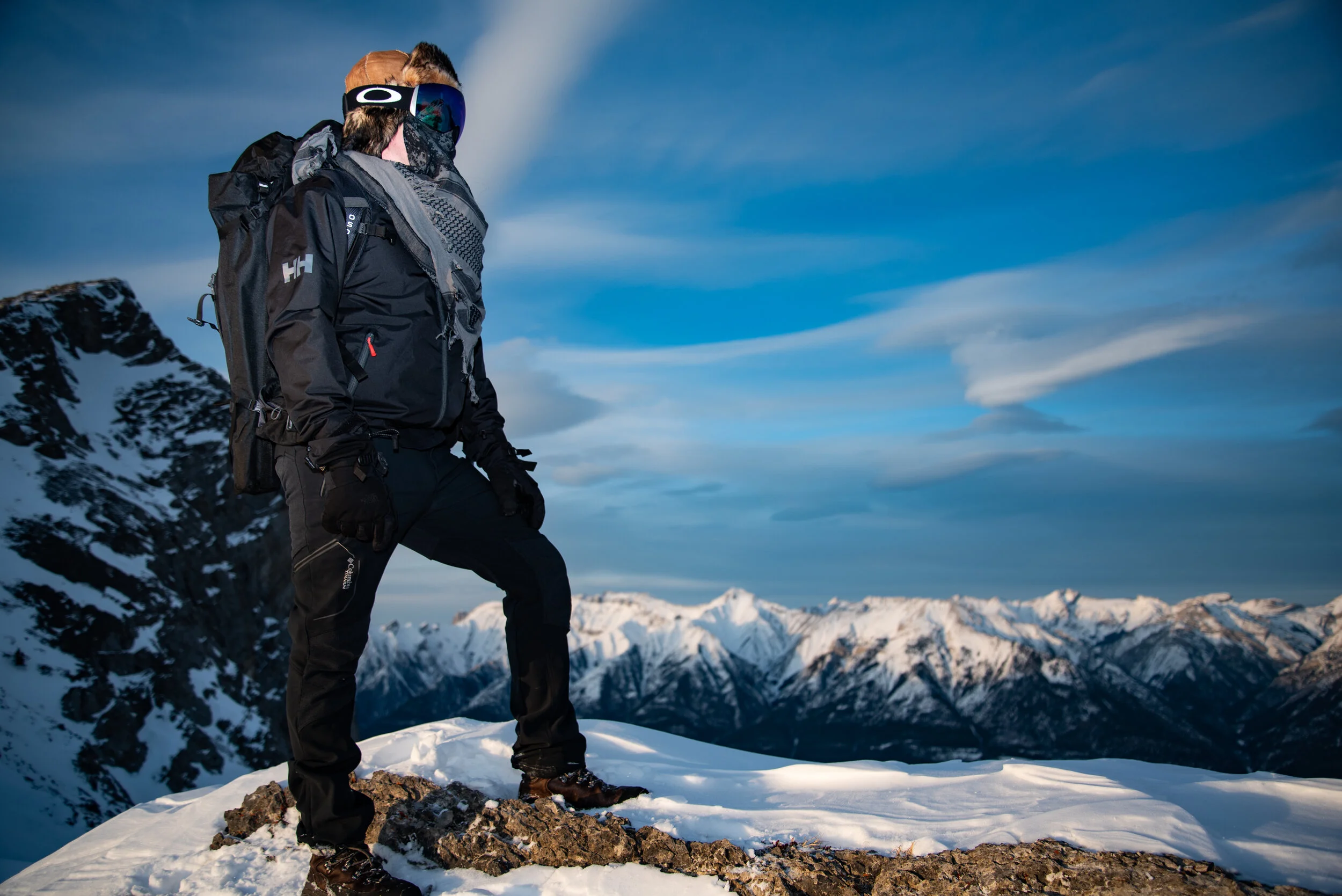  Andrew Green a Calgary based adventure photographer, hikes Ha'Ling Mountain near Canmore Alta, on Saturday, March 16, 2019. As an experienced travel photographer, Green has spent years travelling through India and South East Asia.  