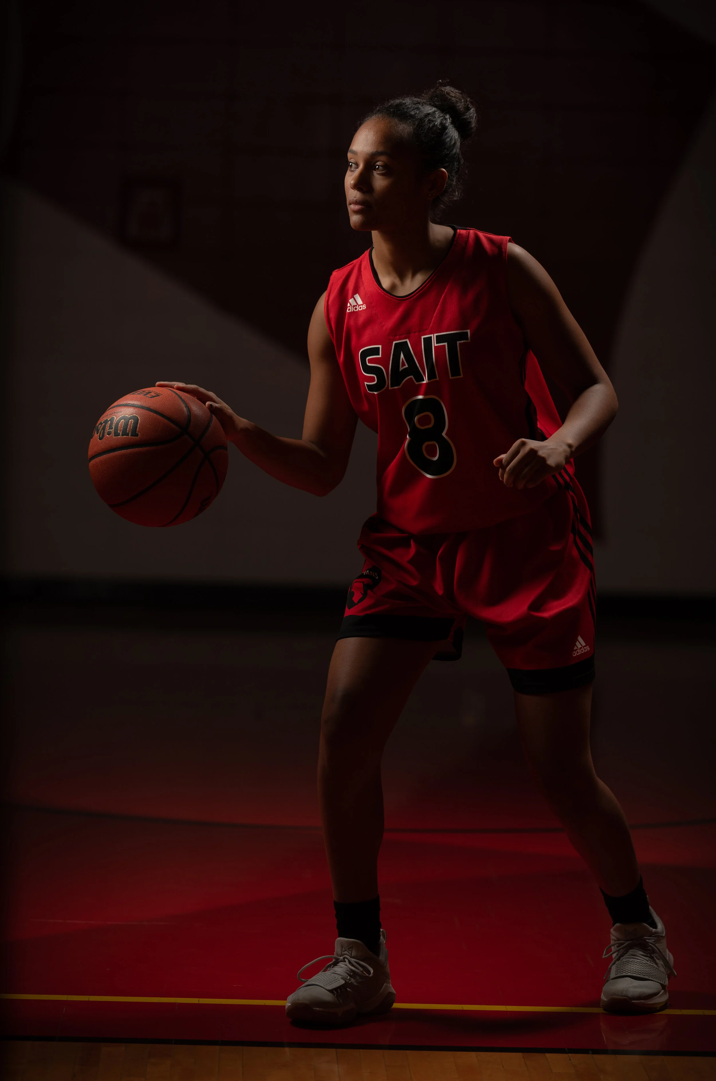  SAIT Trojans guard, Lauren Bailey, is photographed at the SAIT Campus Centre Gym in Calgary on Thursday, Oct. 17, 2019. Bailey is playing in her first season with the Trojans since transferring from U of C. She plans to graduate from SAIT with a bac