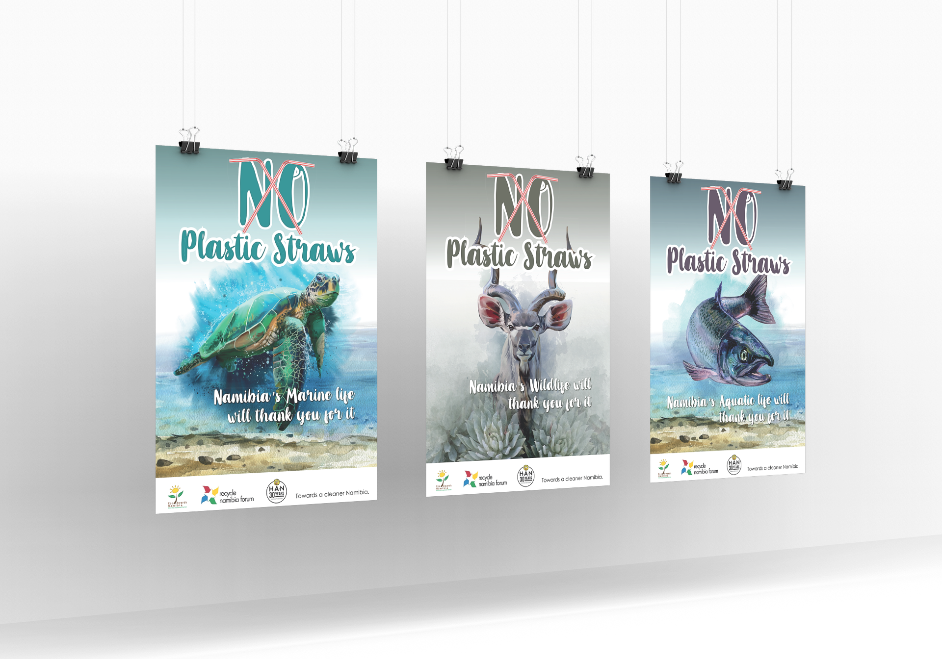RECYCLE NAMiBiA FORUM - NO PLASTiC STRAWS CAMPAiGN | print and digital