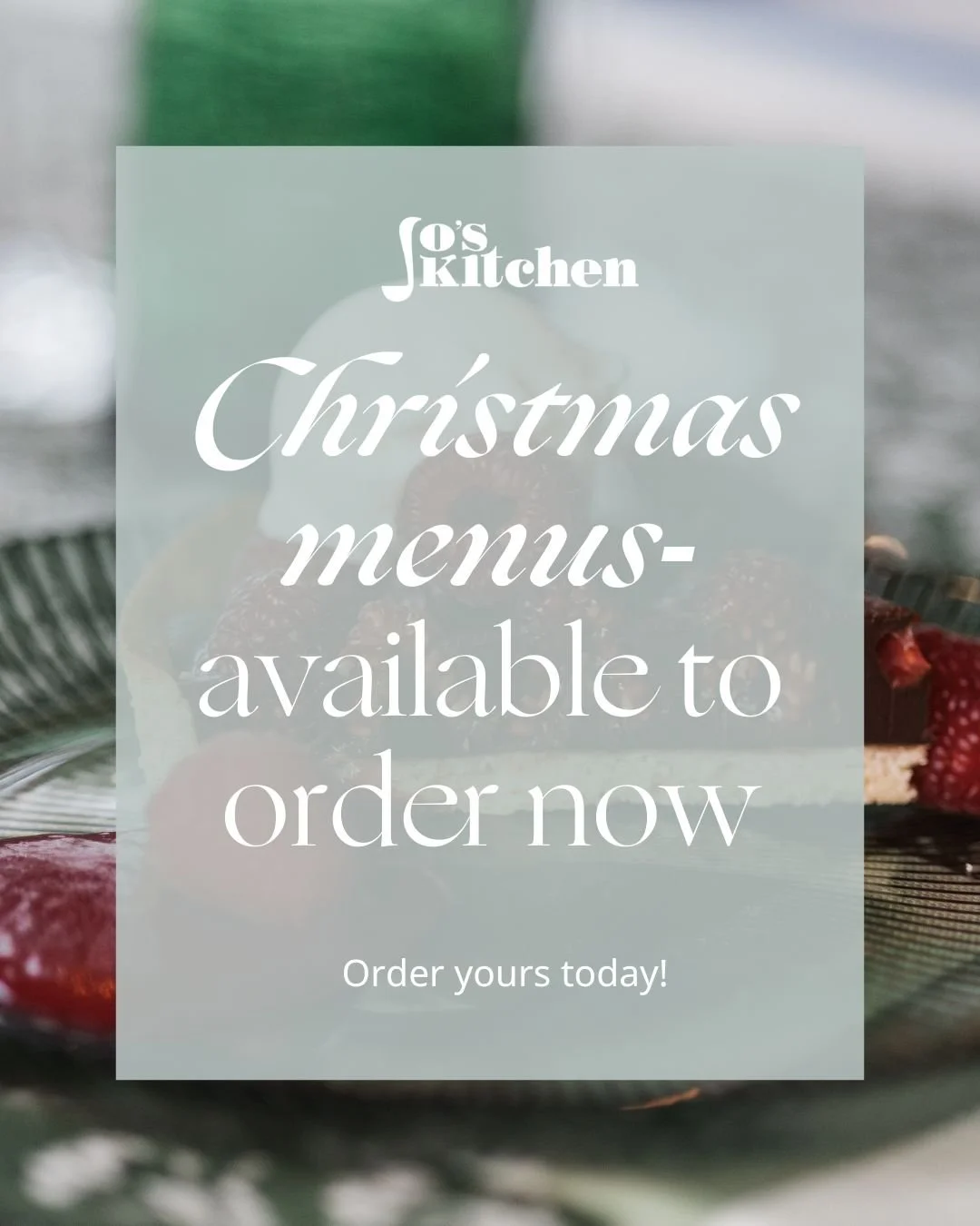 Jo&rsquo;s Kitchen has your festive feast sorted! 
This popular, relaxed and excellent value way to entertain on Christmas Day is now available to order, directly via the website. 
This year&rsquo;s menu is full of comforting classics, seasonal favou
