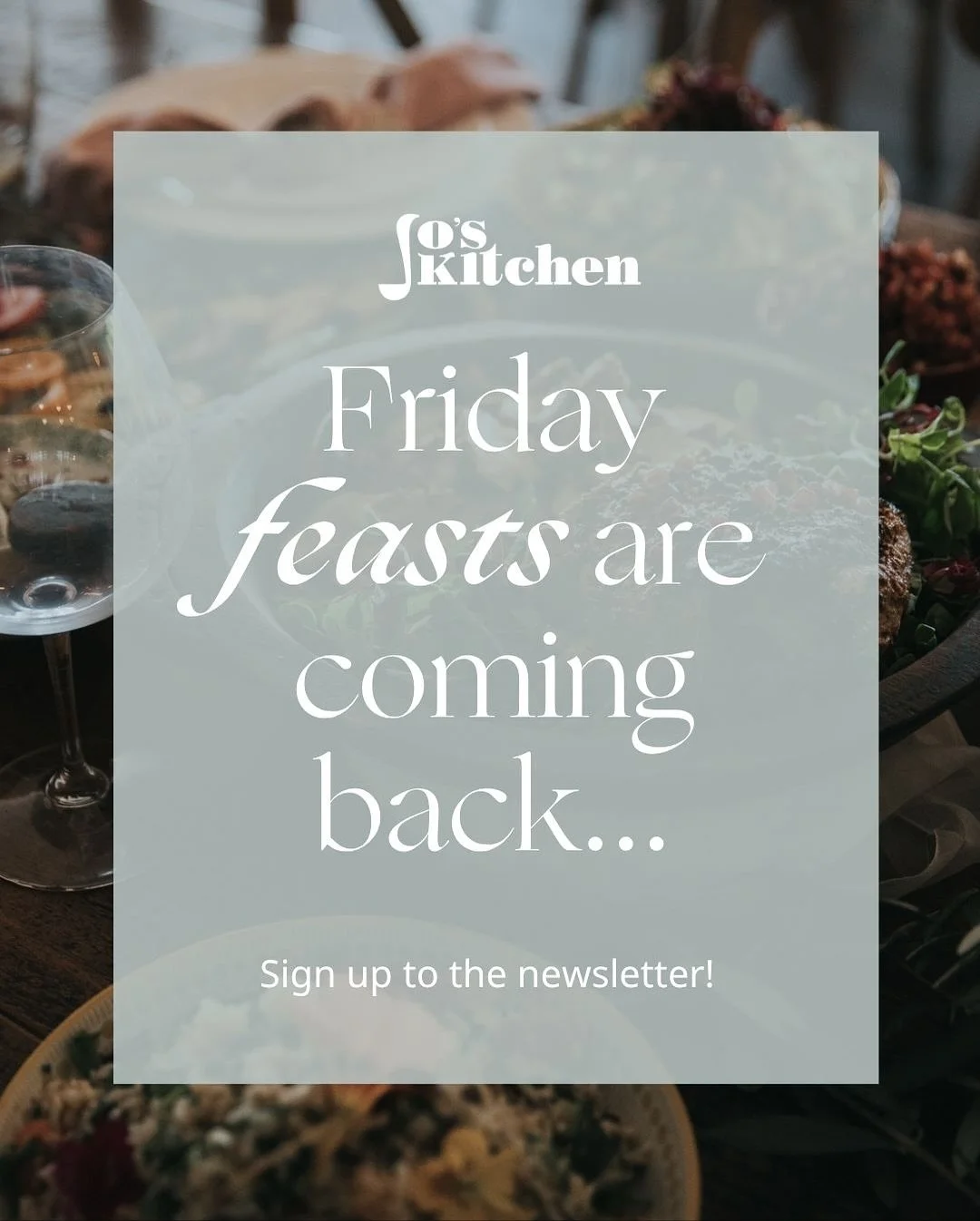 Feast dates coming soon 🔜
Be sure to sign up to our newsletter to get the menu and order details directly to your inbox - (link in bio) 

Enjoy a delicious, homemade Friday night takeaway from Jo&rsquo;s Kitchen. This feast is available for 2 or mor