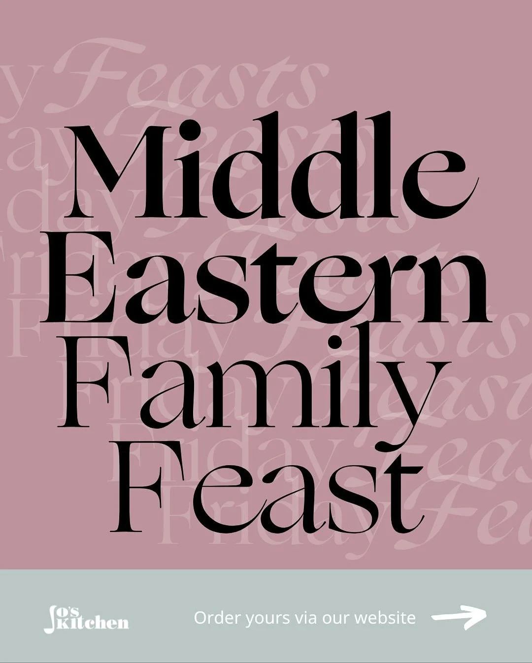 Middle Eastern Friday Feast
Friday 14th November 2025

A delicious selection perfect for the whole family to enjoy!
Feast for 4&mdash;&pound;75.00
Feast for 2&mdash;&pound;37.50

Fragrant spices, tender lamb, pomegranate jewels and a touch of sweetne