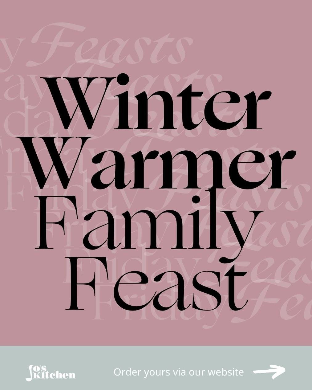 Happy New Year 2026! We hope you've had a wonderful time celebrating with your nearest and dearest and wish you health and happiness in the coming year.

We're back with a delicious New Year Winter Warmer Feast this Friday just to ease you all back i