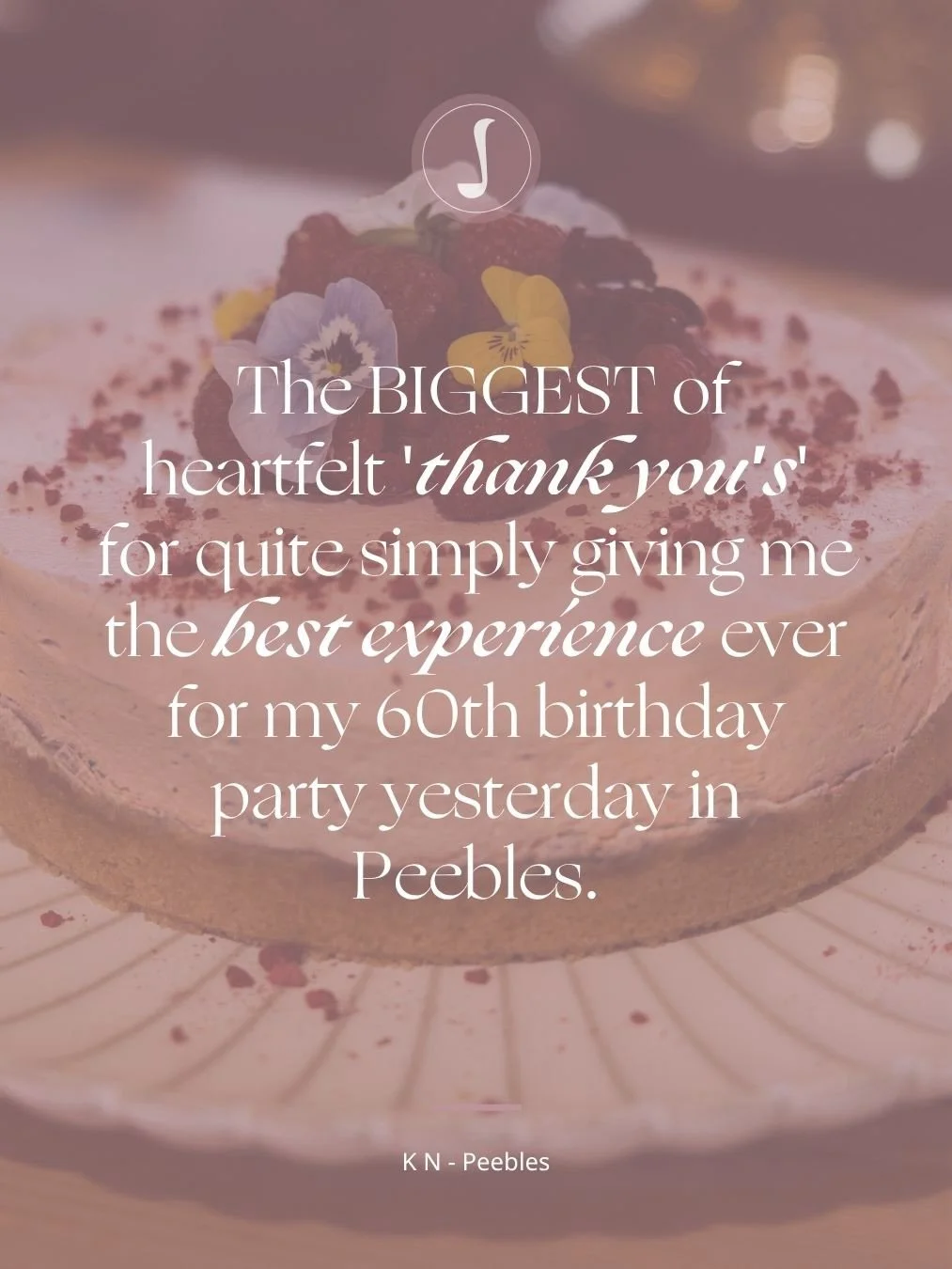 Hearing from you with such lovely words really makes us smile. The whole team work hard on each and every event and we really value and appreciate all feedback. 
Jo x 

&hearts;️
#joskitchen