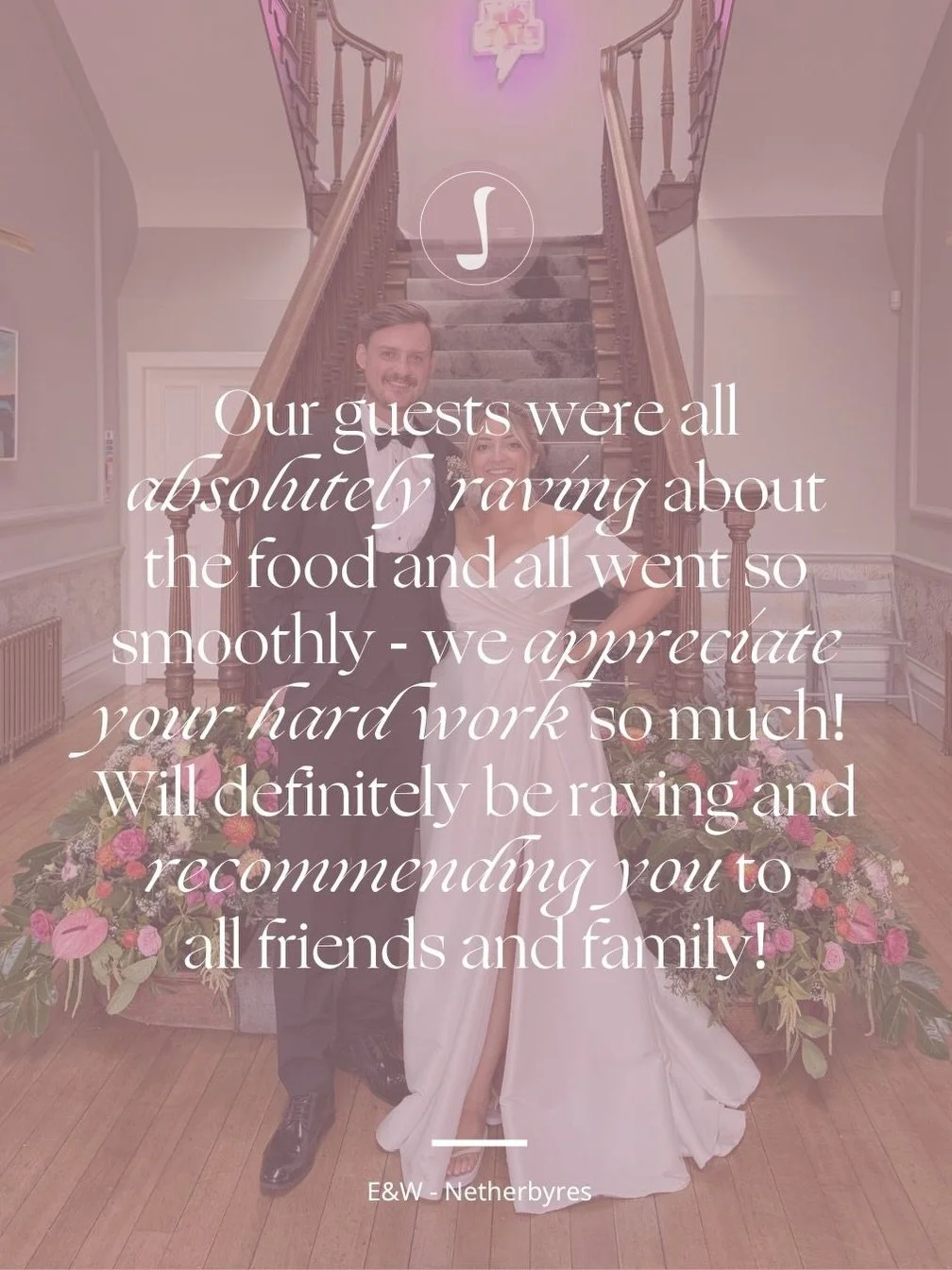 The kind of feedback that makes the whole team smile 🙏🏻🌸 

Every wedding is personal to us, so words like these really do mean so much. Thank you Eve &amp; Victor 🙏🏻

Venue - @netherbyres