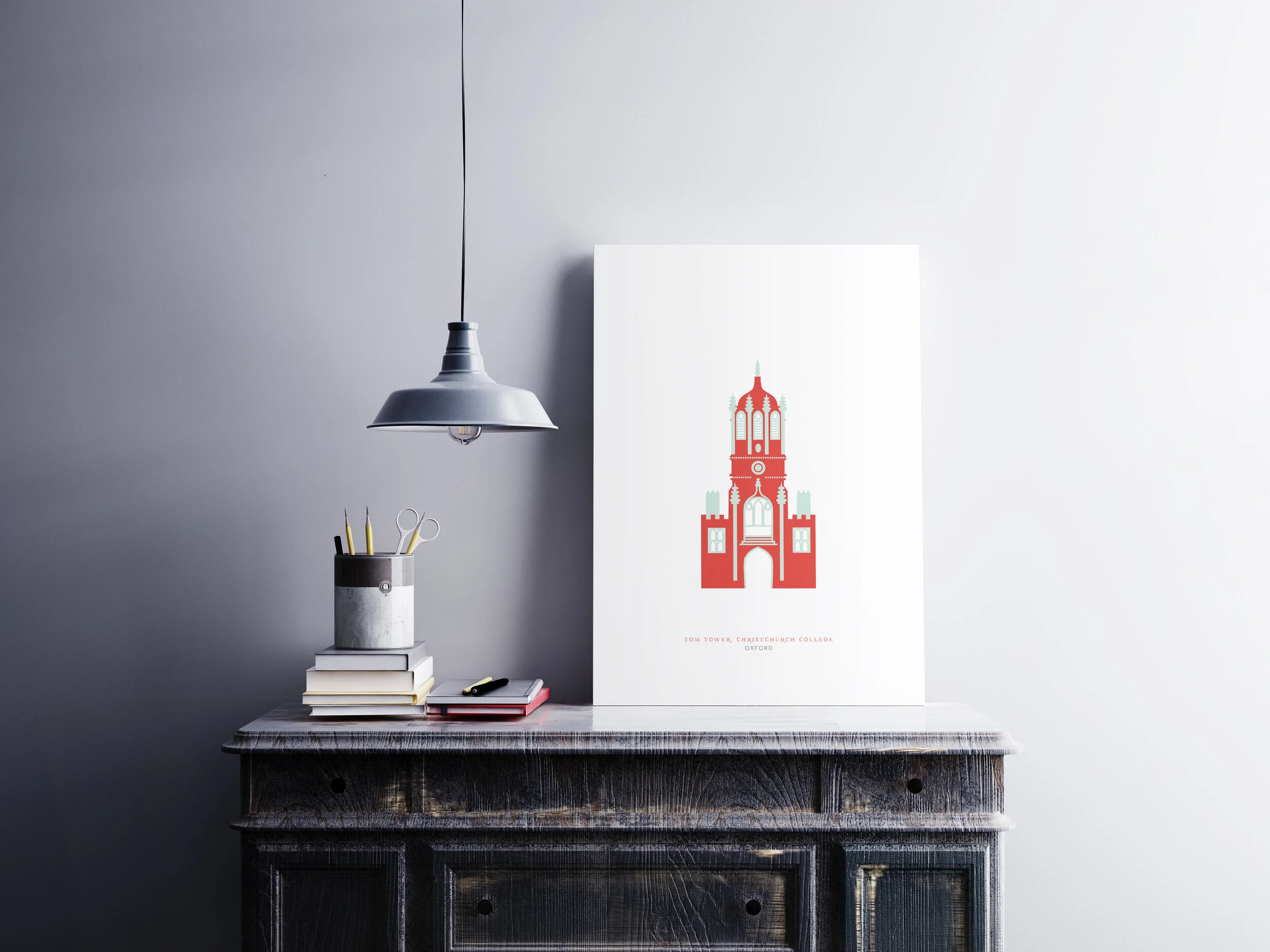 Tom Tower, Christchurch College - Oxford (Print and Greetings card)