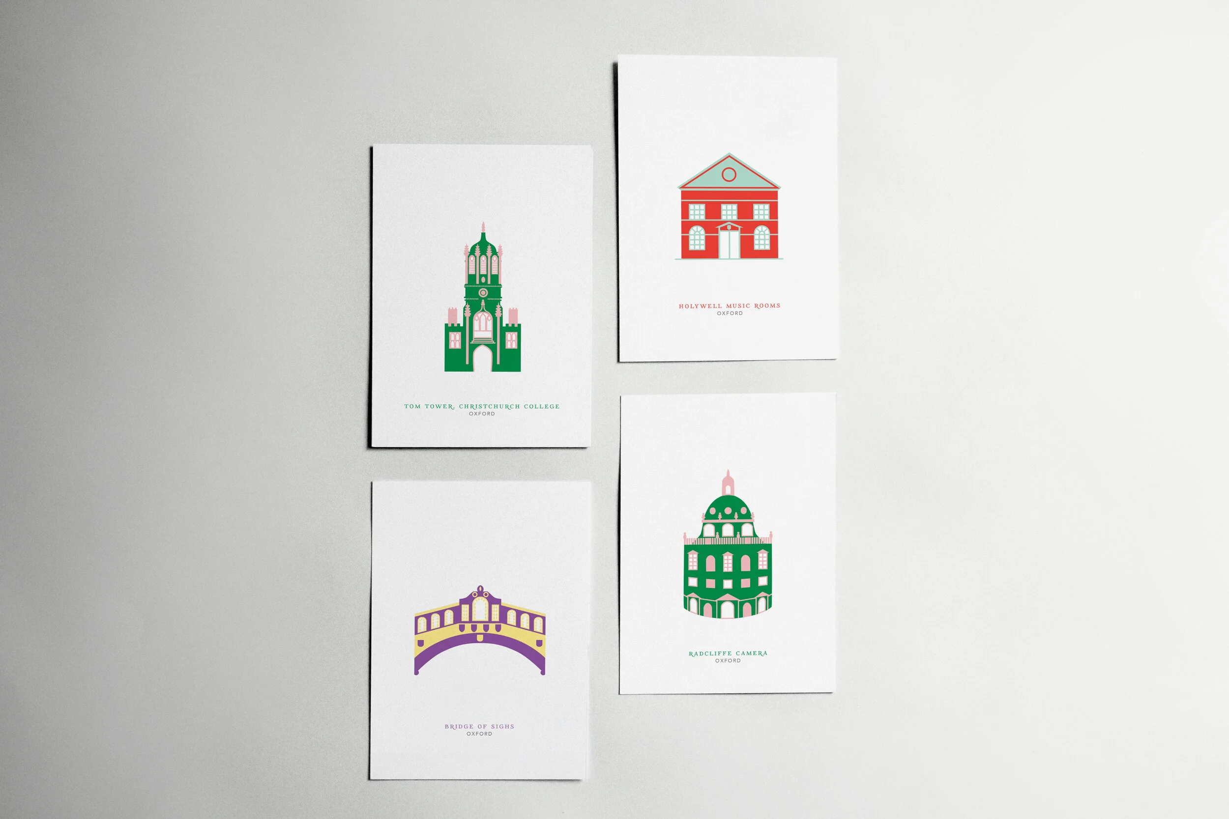 Pack of 4 Oxford Landmarks (Prints and Greetings cards)
