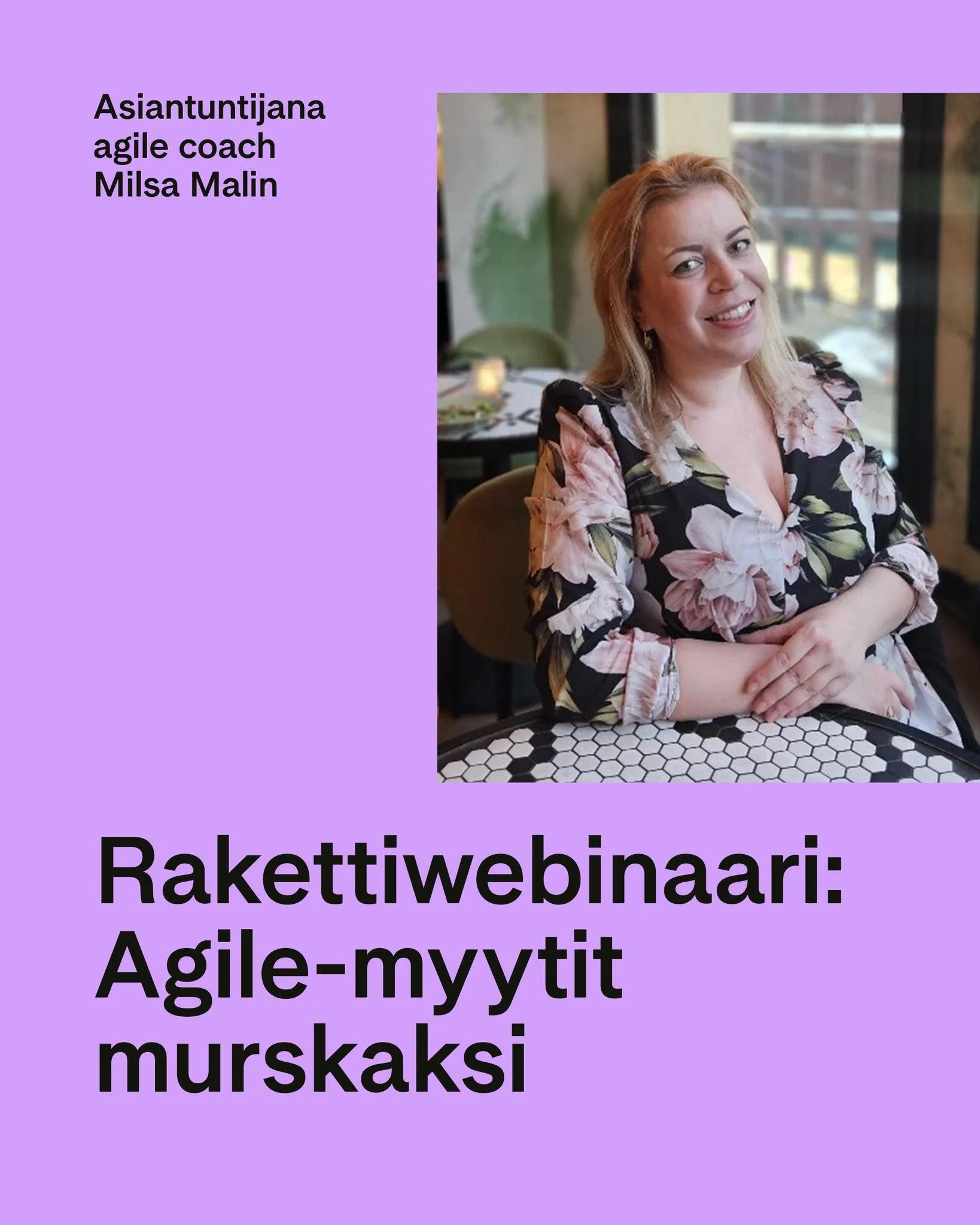Miten p&auml;&auml;st&auml; seremonioista hy&ouml;tyyn ja menetelm&auml;uskosta toimiviin k&auml;yt&auml;nt&ouml;ihin?

Maaliskuun webinaarissa agile coach ja scrum master Milsa Malin sek&auml; Raketin toimari Juha Huttunen purkavat kolme sitke&auml;