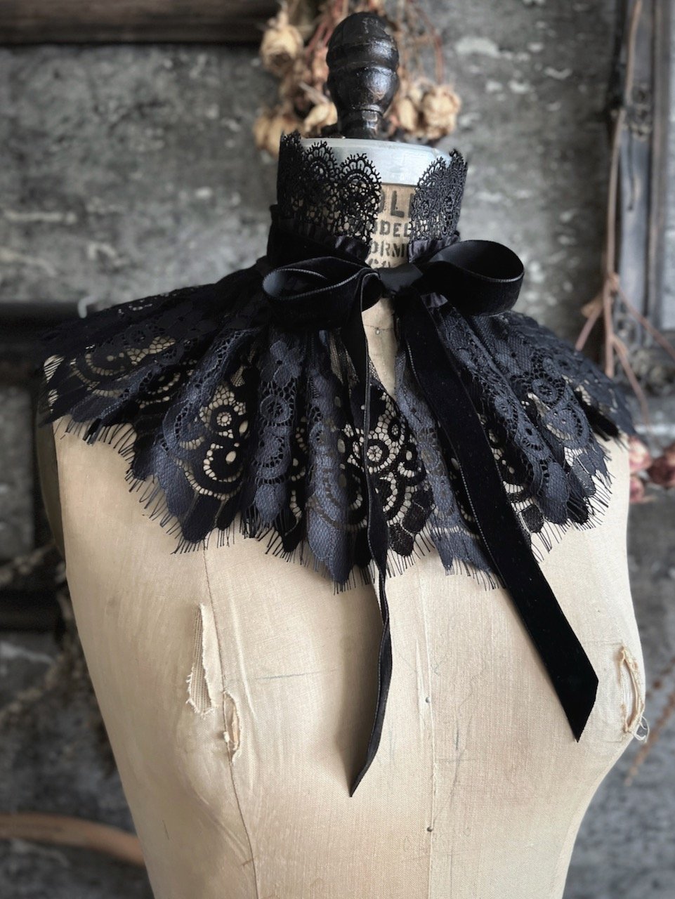 Witching Hour Lace Capelet Collar — Our Widow