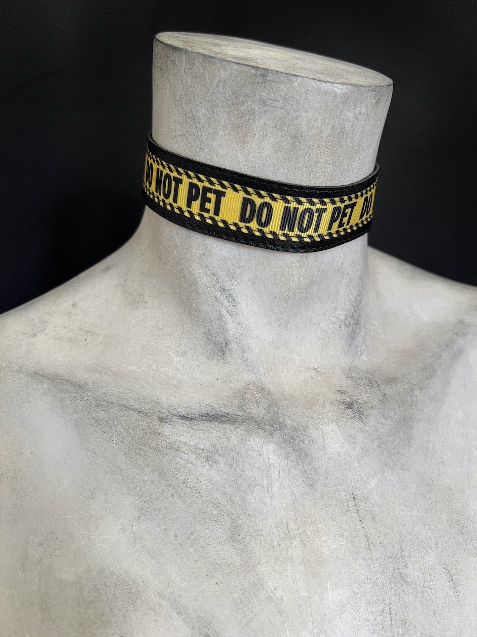 Detached Black Vegan Leather Shirt Collar Choker Necklace — Our Widow