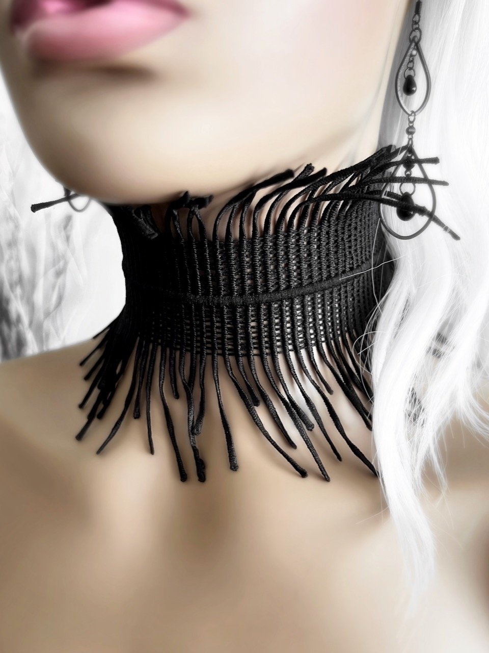 Newest Style Gothic Victorian Crystal Tassel Tattoo Choker Necklace Black  Lace Choker Collar Vintage Women Wedding Jewelry TvFS# From Walmarts,  $26.51 | DHgate.Com