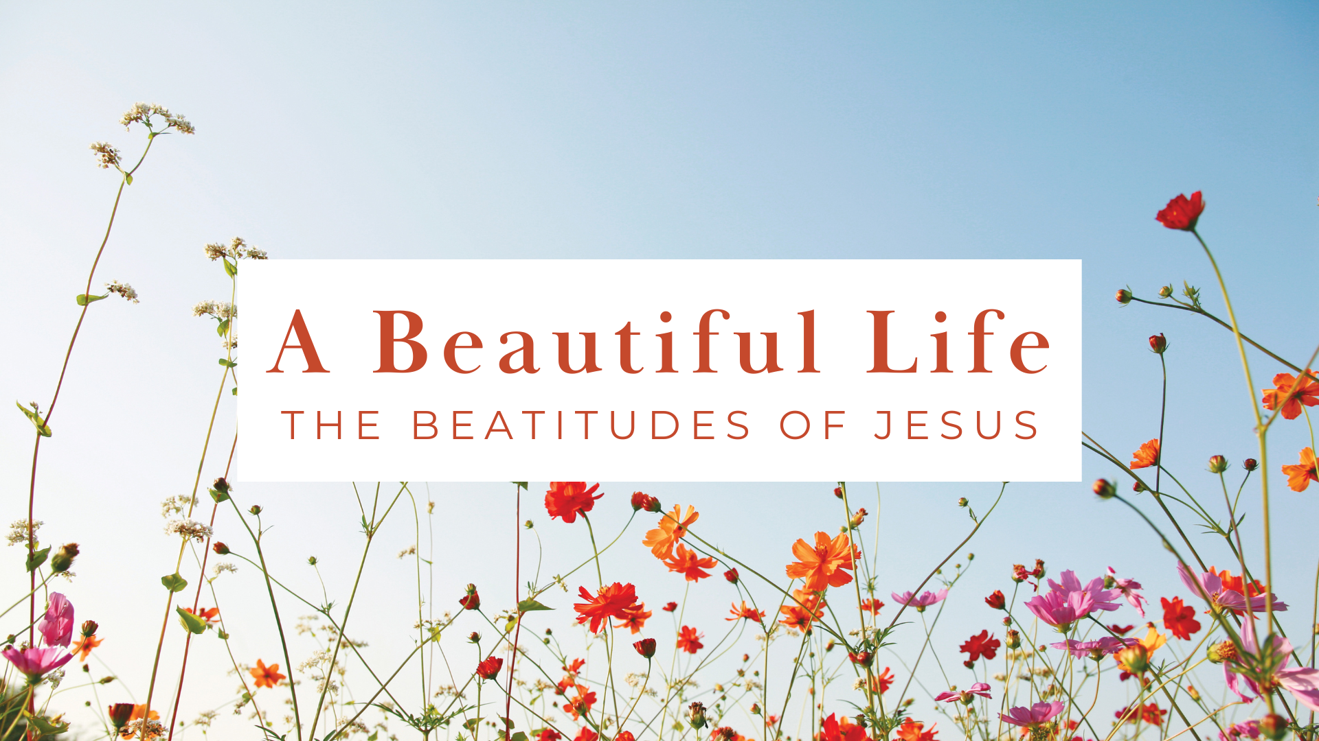 A Beautiful Life- The Beatitudes of Jesus