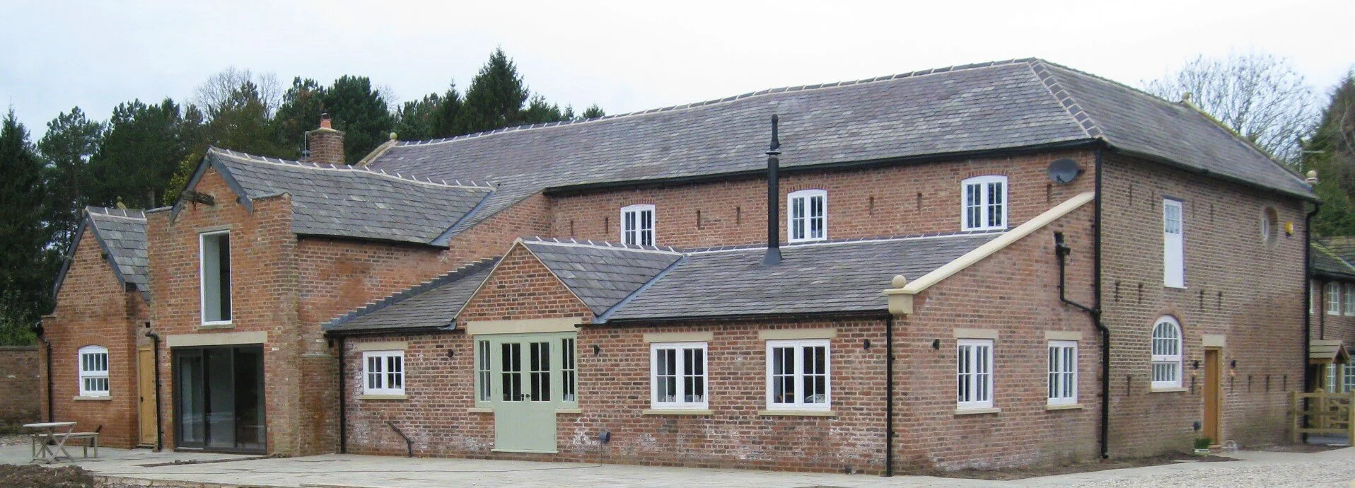 Listed Barn Conversion & Extension, Cheshire: Rear Elevation