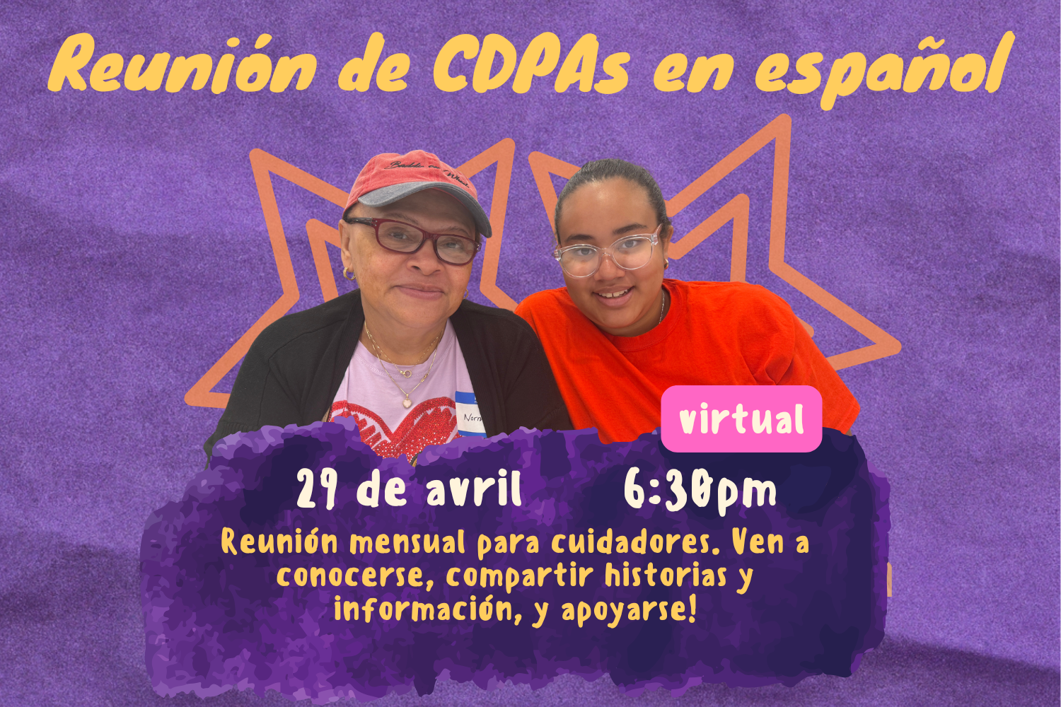 Encuentro de cuidadores de CDPAP (Español, Virtual)