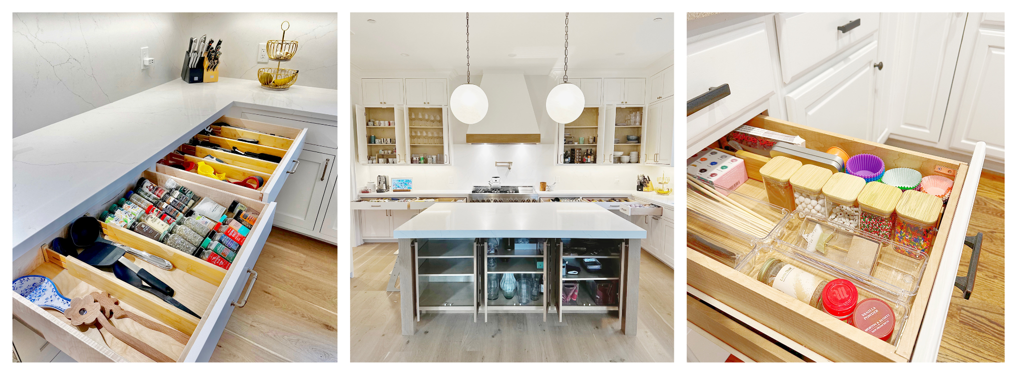 simplified and organized set of kitchen photos