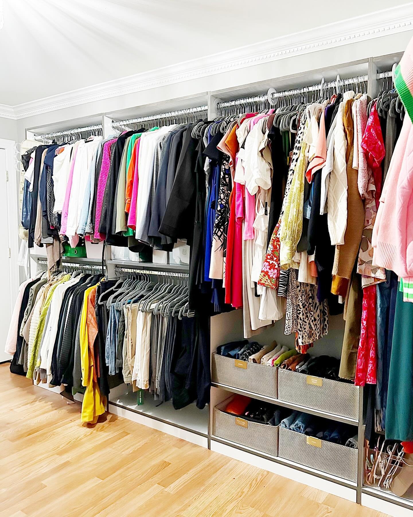 Closet Refresh!!! Same closet 2 different eras.  Oftentimes we have to get creative a reconfigured spaces. &thinsp;
&thinsp;
As we refresh for our repeat clients we take note on their habits and what will make their everyday much easier. &thinsp;
&th