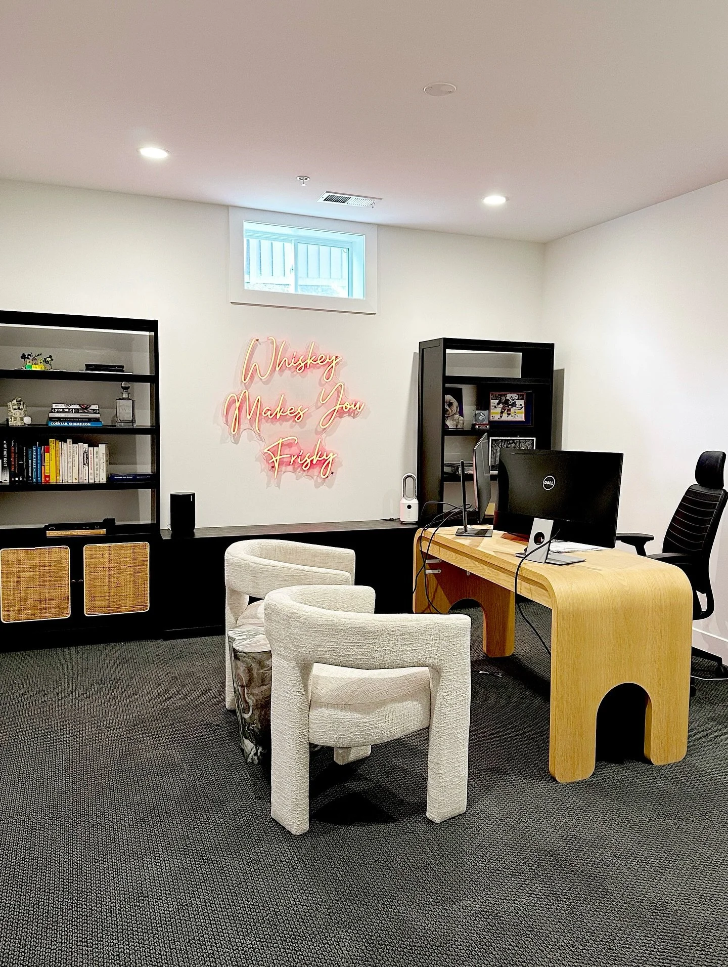 This office went from moving chaos to organized calm in no time. 

Sometimes all it takes is a fresh system to turn &ldquo;whiskey makes you frisky&rdquo; into &ldquo;organization makes you unstoppable!&rdquo;

This project was quick, fun, and oh-so 