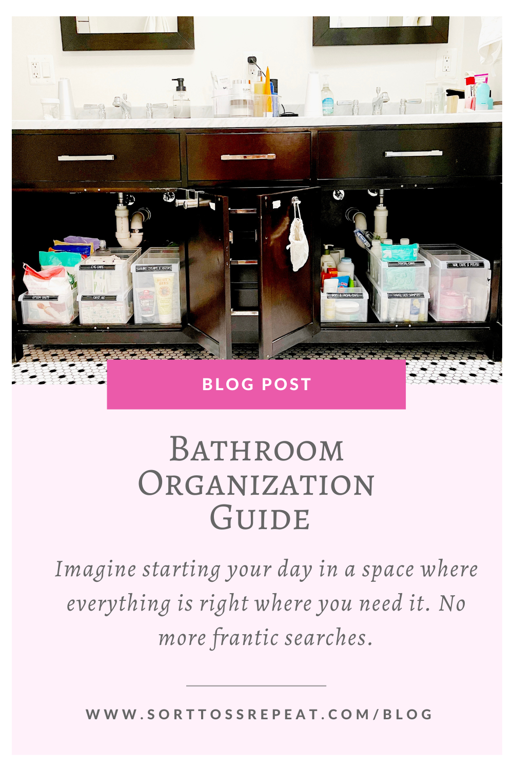 a guide to decluttering and organizing your bathroom