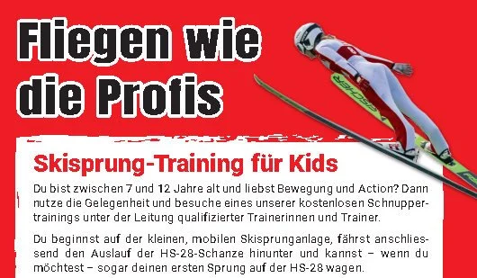 Skisprung-Training für Kids
