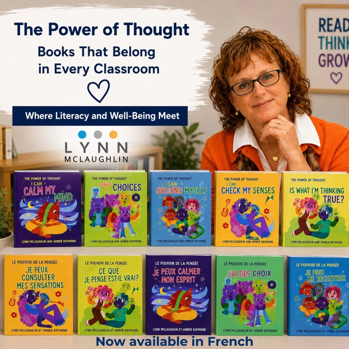 French editions of The Power of Thought children's book series, including Le pouvoir de la pensée