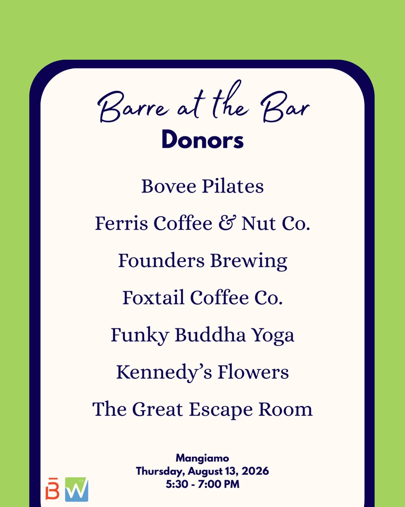 One week left!

Thank you to our donors for their generous contributions to this year&rsquo;s silent raffle. Come check it out at Barre at the Bar!

There is still time to register with the link in our bio!