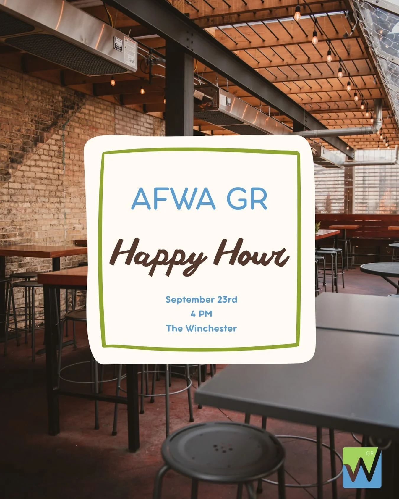 Join AFWA Grand Rapids for Happy Hour!

Looking for a chance to connect, unwind, and meet fellow professionals? Come join us for an evening of networking and fun at The Winchester!

📅 September 23
⏰ 4:00 PM
📍 The Winchester

Whether you&rsquo;re a 