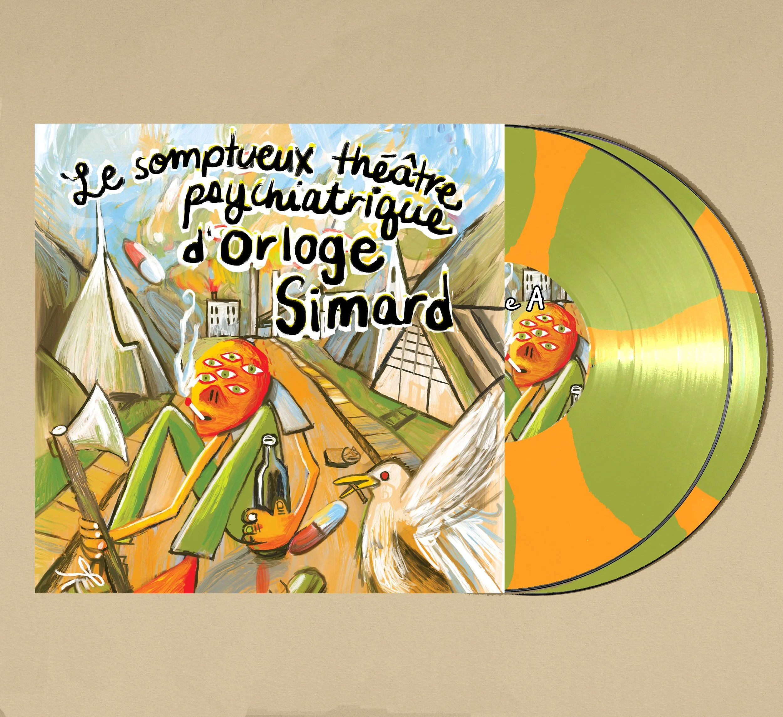 *PRÉVENTE* Vinyle «Le somptueux théâtre psychiatrique» version colorée