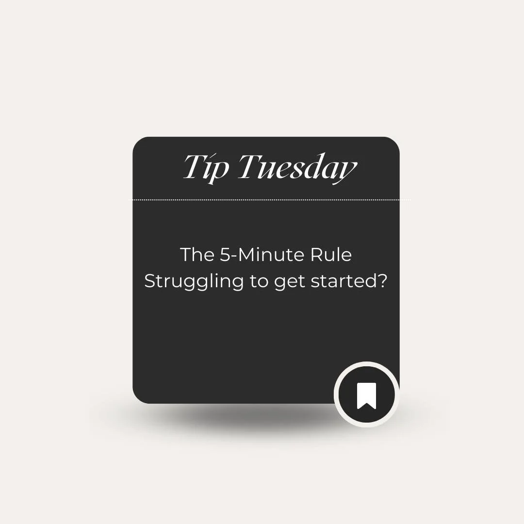 Set a timer for 5 minutes and begin anything that supports your health &mdash; meal prep, mobility, journaling, or tidying your space.

Momentum beats motivation every time. Start small, finish strong.