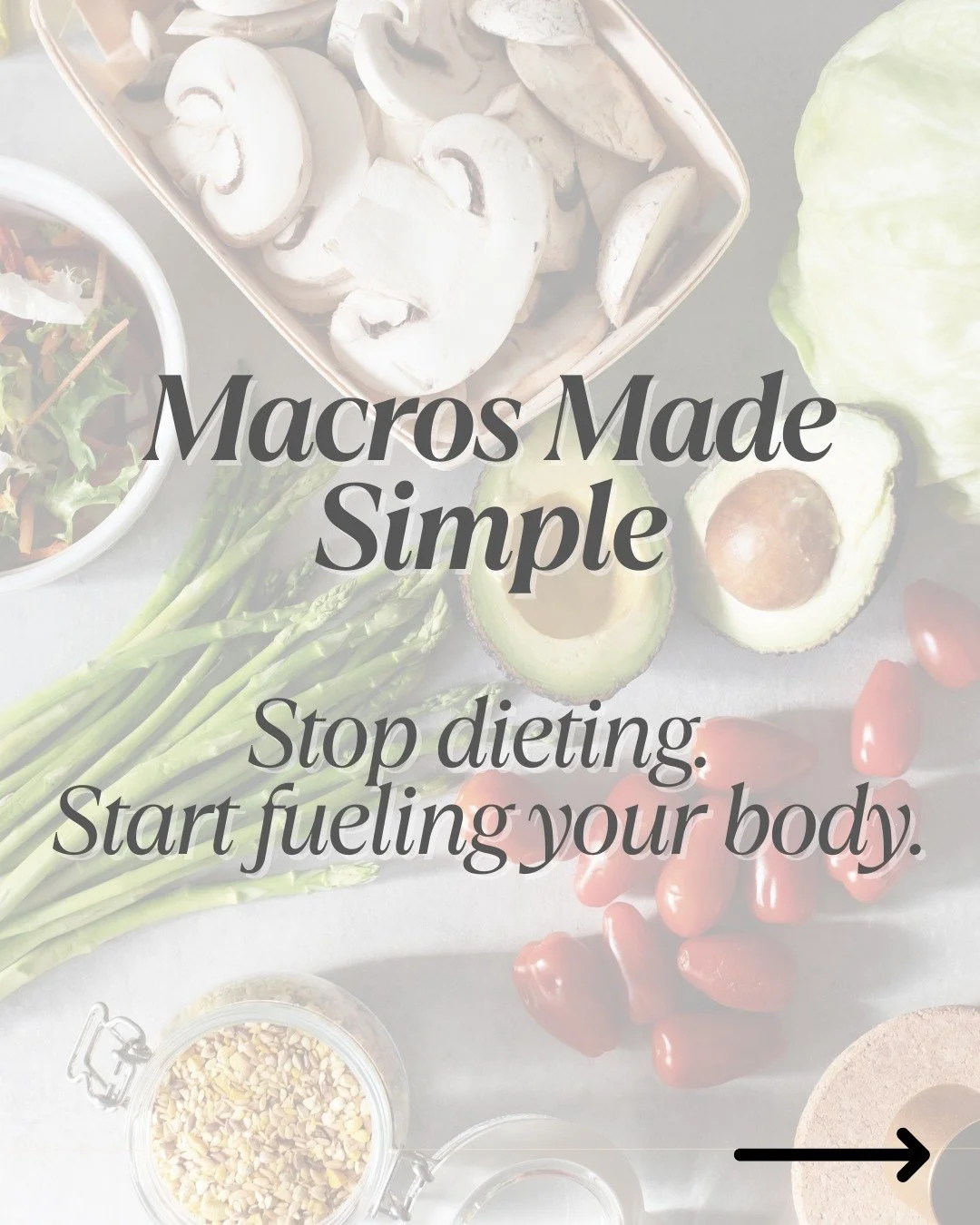 Macros 101 (without the confusion 🙃)
Comment "macros" for a free guide to learn more. 
Here&rsquo;s the key thing most people miss 👇
Macros aren&rsquo;t about restrictions. They&rsquo;re about balance and intention.

When your macros are 
