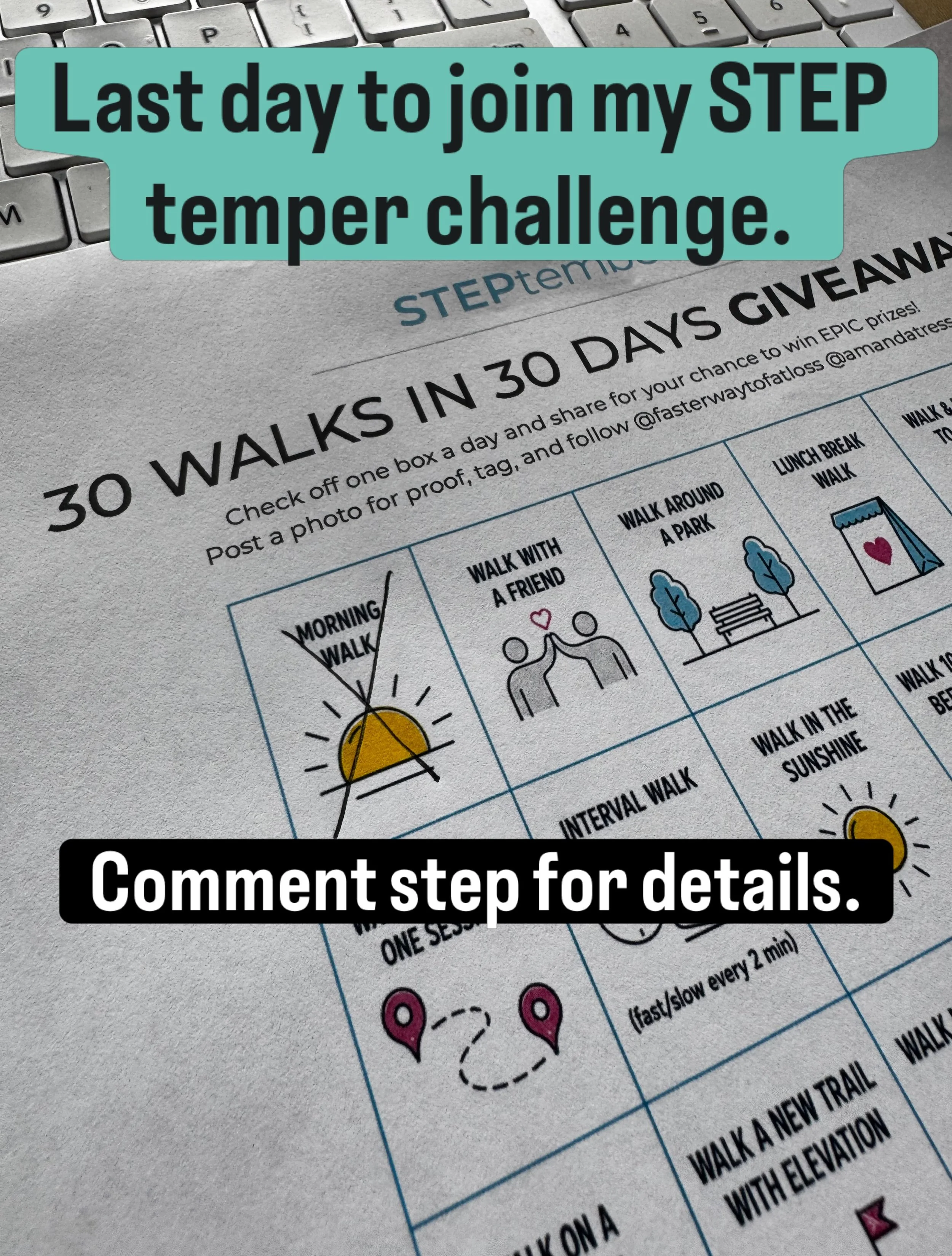 Walking workouts, meal, plans, strength training, my coaching &hellip;. All the tools you need to have a wellness plan as you roll into September.

$49 ends tonight. Comment step for information or message me ASAP.