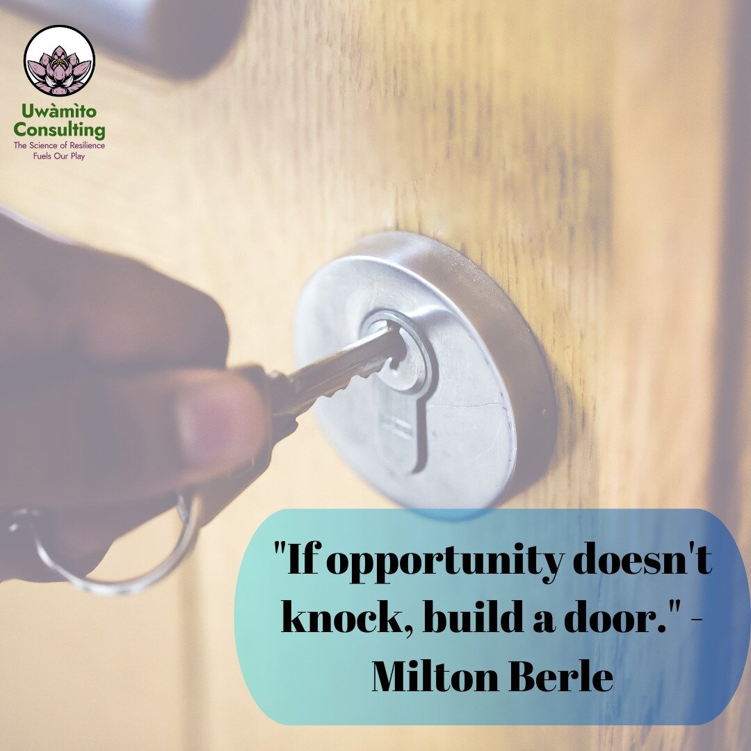 Opportunities are the building blocks of success. They present themselves to us in various forms and it's up to us to seize them and make the most out of them. When an opportunity comes knocking, we mustn't let fear or self-doubt hold us back. Instea