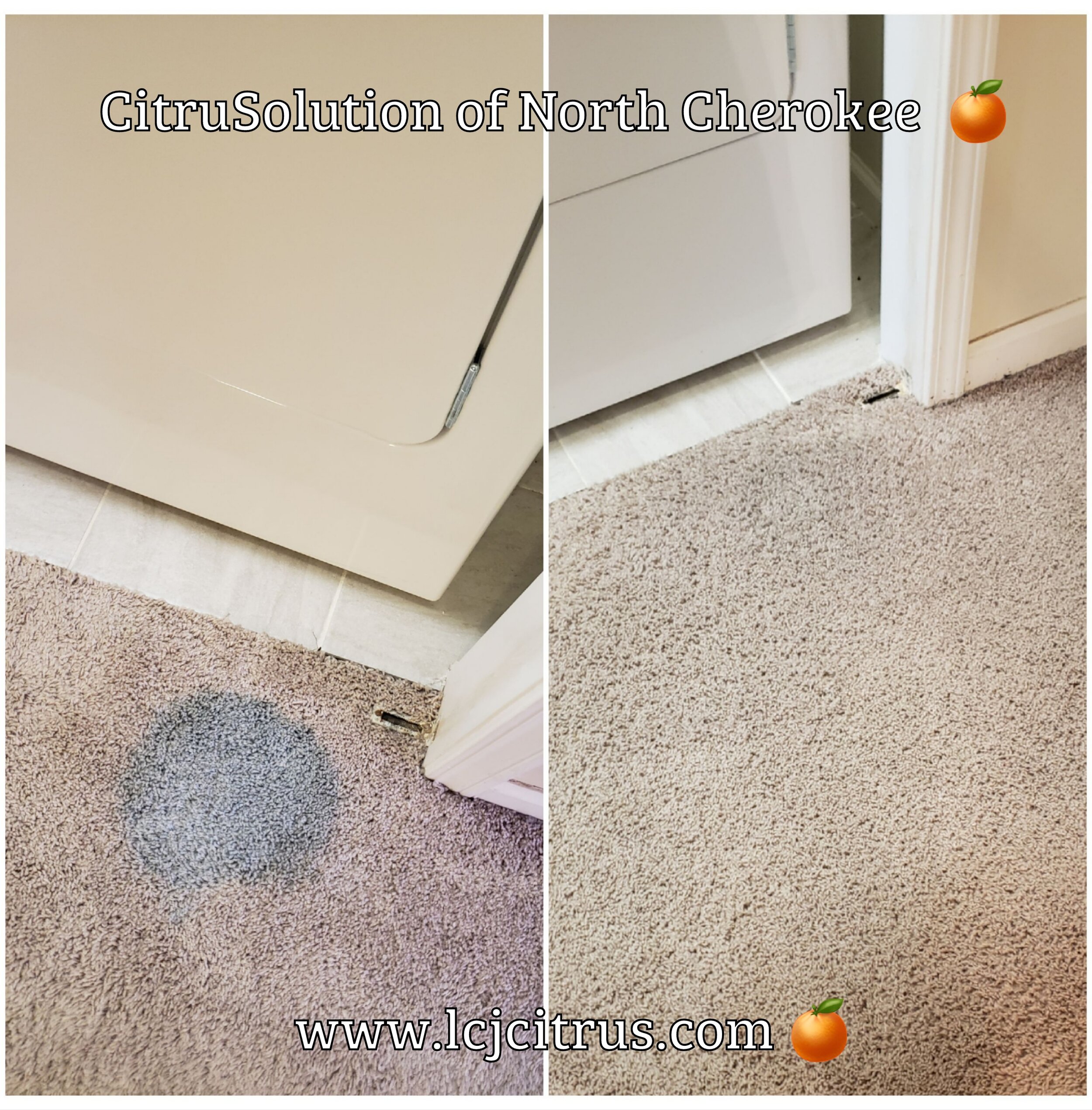 Blue Detergent Stain removed from our customer's carpet!