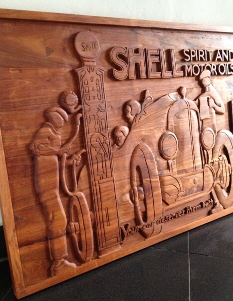 Carved Artwork - Antique Oil Series . SOLD