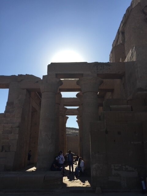 Sunset over the temple