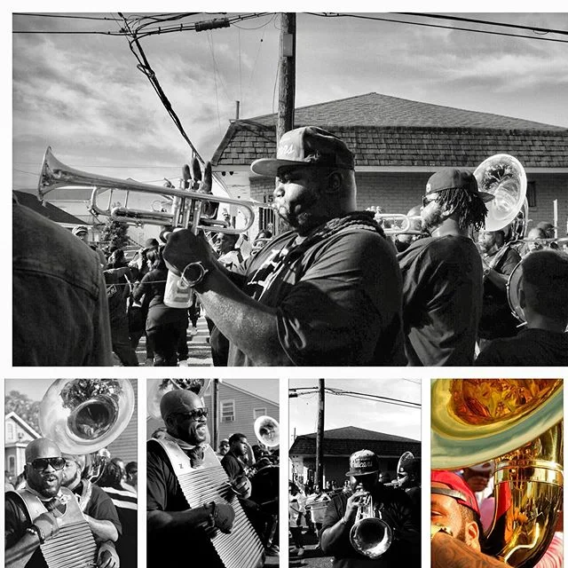 Yesterday at this time we were fortunate enough to join a NOLA central city, second line.  It was such a joy to be a part of.  For a few hours nothing matters...best escape,  and the most incredible people you can find.  #hot8brassband #carpediem #no