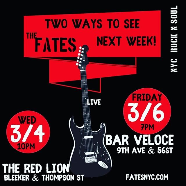Twice the fun in nyc next week! Come raise a bday glass!
#thefatesnyc #redlionnyc #barveloce