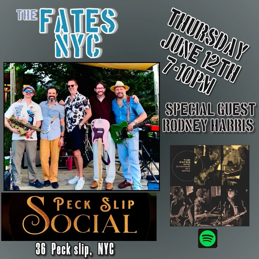 Ok gig alert this Thursday NYC.  Great spot in the south street seaport!  Early show,  very cool room.  No cover,  food and drinks are on point