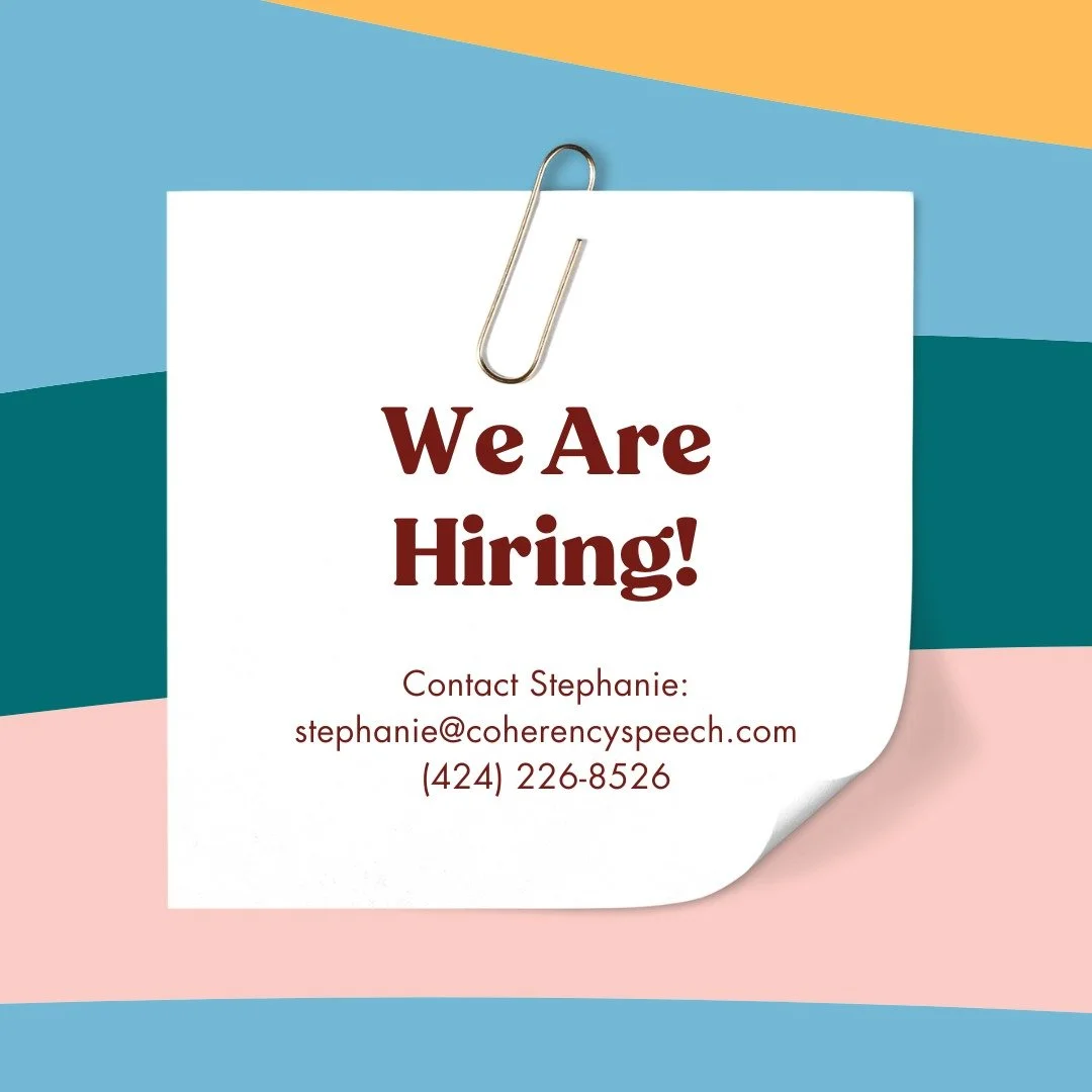 Coherency Speech &amp; Language Therapy is looking for a part-time SLP to join our small, collaborative, and close-knit team of amazing therapists 👩&zwj;⚕️💬✨

🗓️ Schedule: 1&ndash;3 days/week (ideally daytime 8 am&ndash;3 pm, with optional after-s