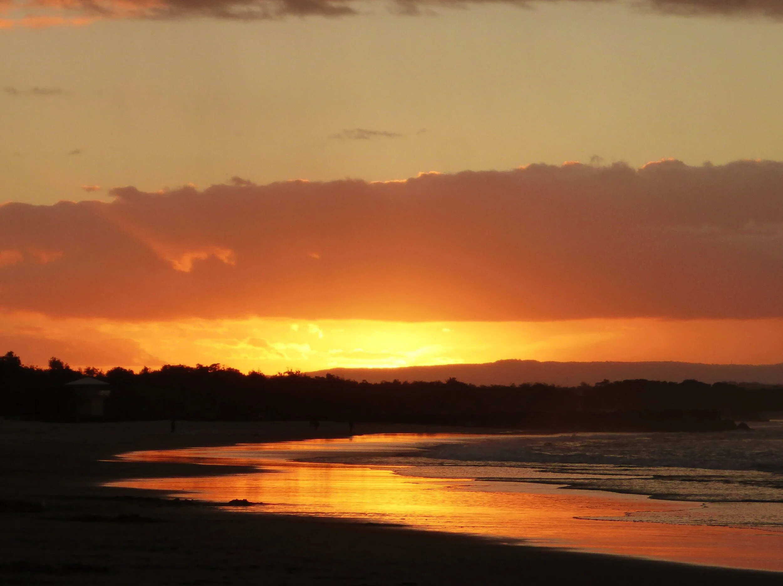 Sunset at the beach in Noosa