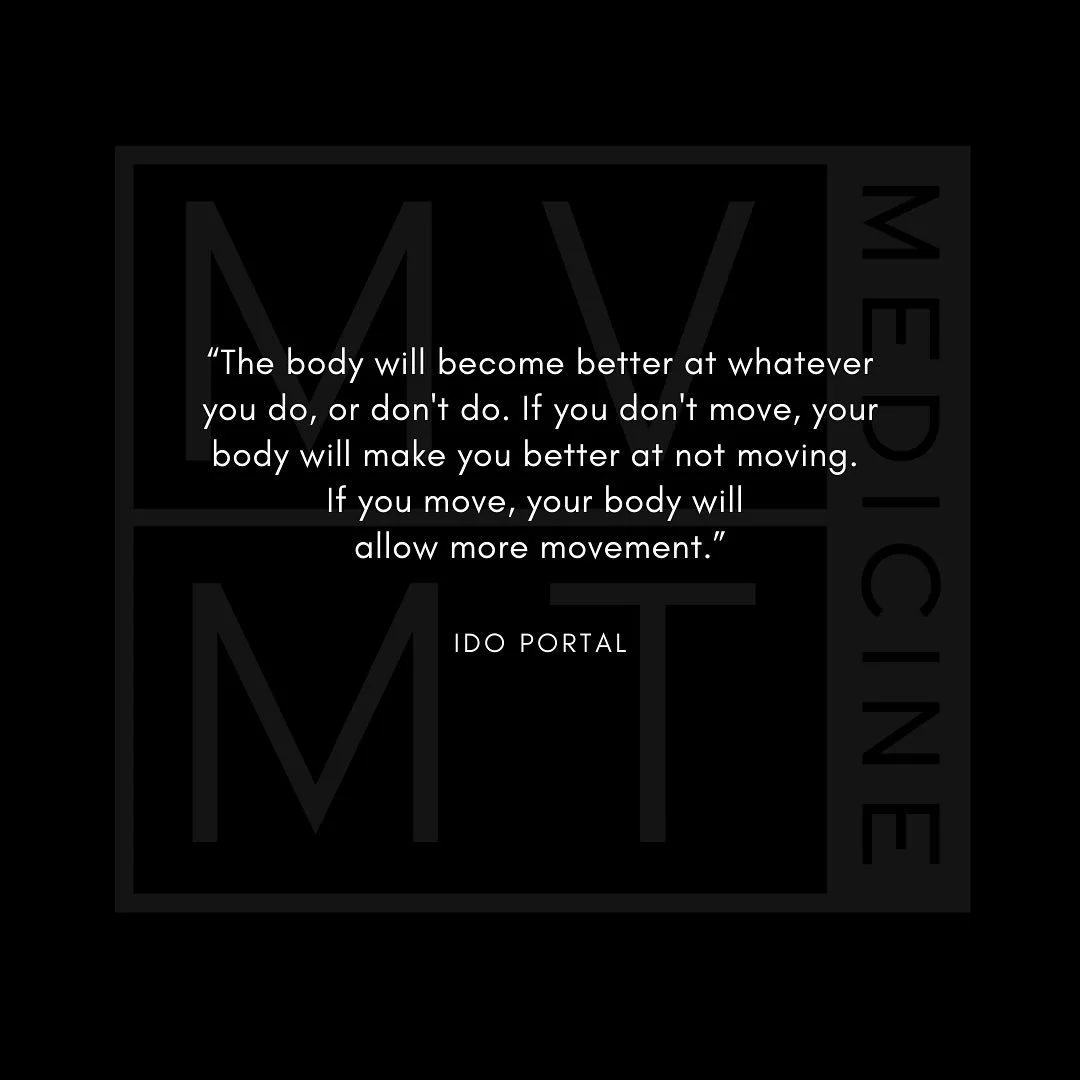 Your body is constantly adapting. ⁣
⁣
If you&rsquo;re consistently sedentary, it gets really good at being still, which can lead to stiffness, weakness, and discomfort. ⁣
⁣
But if you consistently move, stretch, and strengthen, your body becomes more