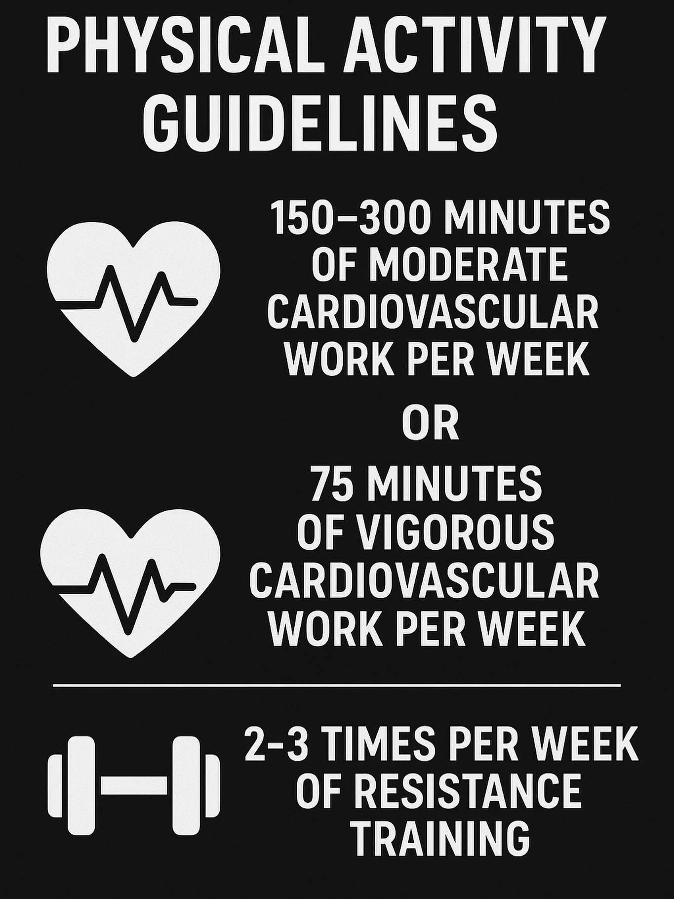 Most people know they should move more&hellip; but here&rsquo;s why these specific numbers actually matter. 🏃&zwj;♂️💪

Every week, your body needs two key ingredients to stay strong, mobile, and resilient:

1️⃣ Cardiovascular Work

150&ndash;300 mi