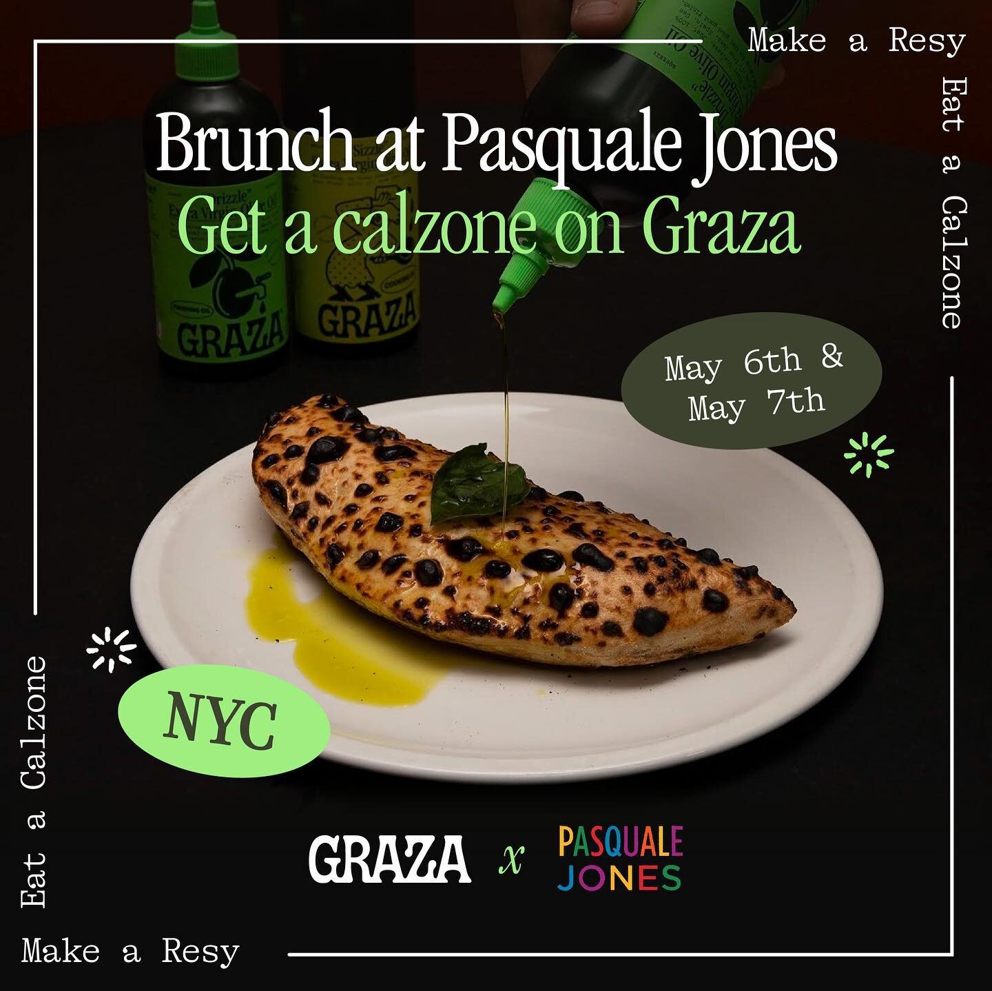 Do you smell that, NYC? Spring is in the air, but so is @pasqualejones&rsquo; * NEW * spring brunch menu, featuring a limited edition calzone made with yours truly. 🤌

Join Pasquale Jones for brunch on May 6th &amp; 7th and get a Calzone Classico ON