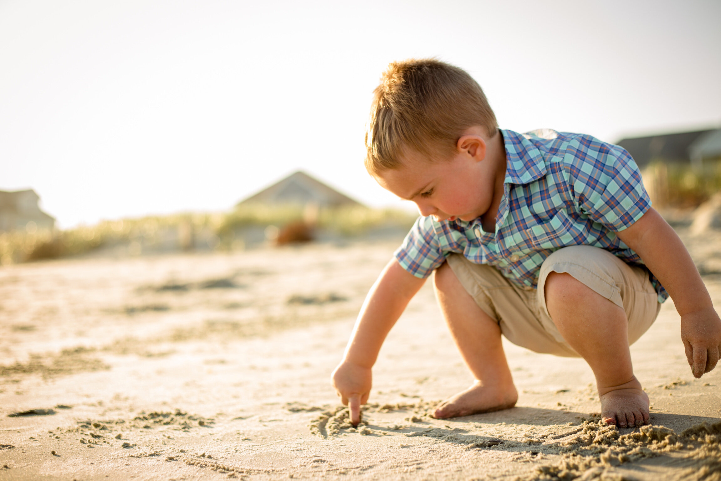 Getting more comfortable with the sand.